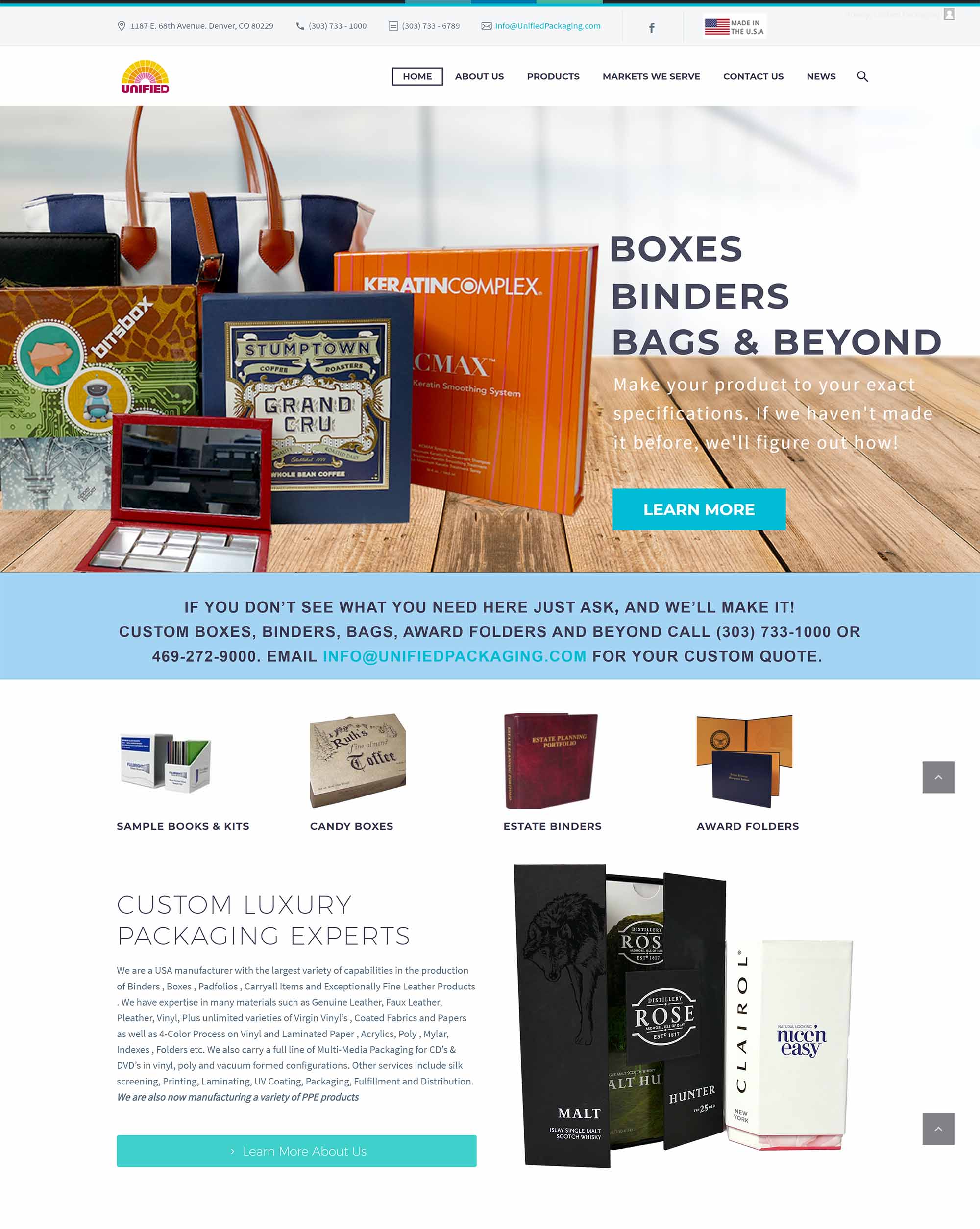 New Unified Packaging Website 2020